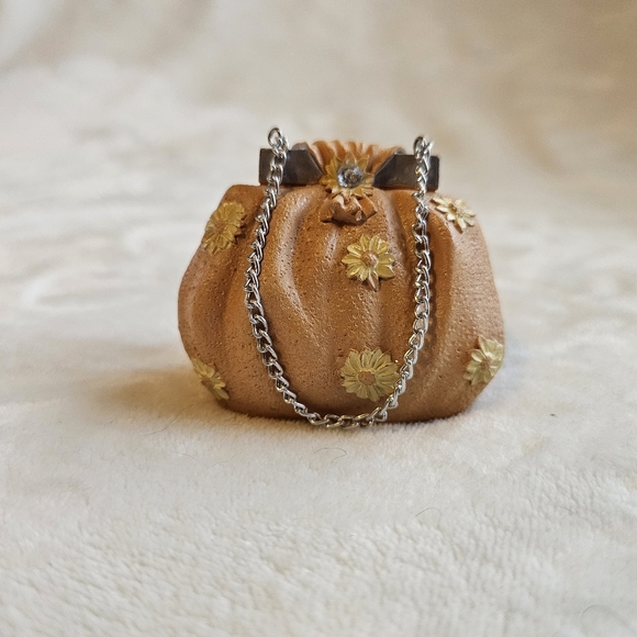 Other - Miniature Vintage Style Floral Handbag Figurine